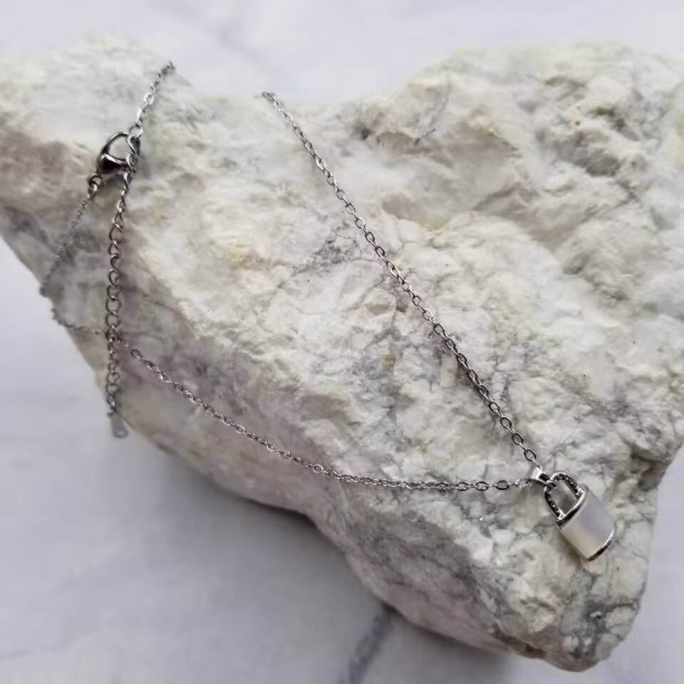 Lock Steel Link Necklace