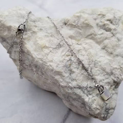 Lock Steel Link Necklace