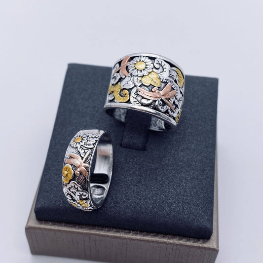 Steampunk Style Carved Ring