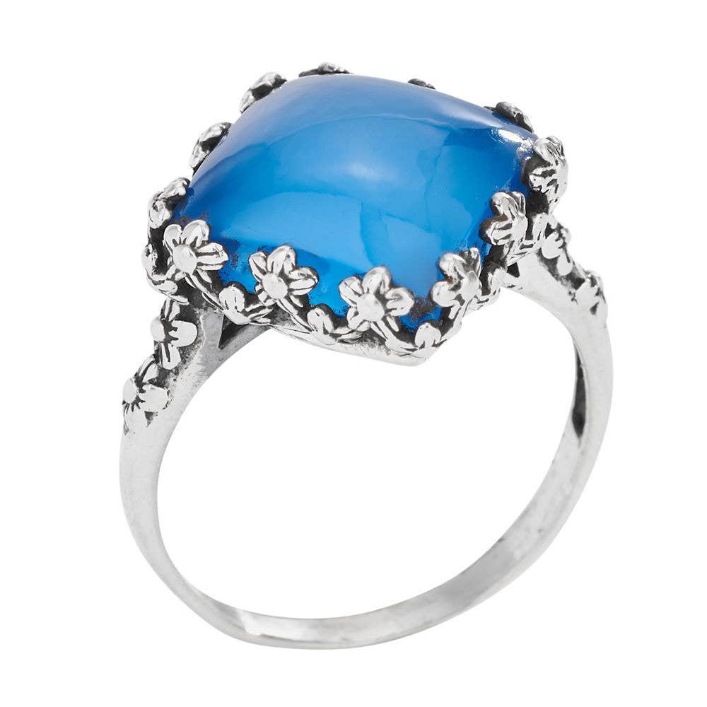 Sea Of Daisy Chalcedony Ring