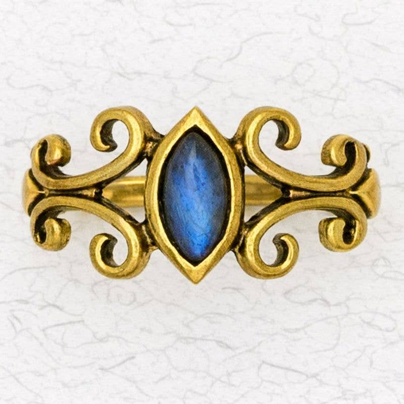 Bronze Labradorite Filigree Ring