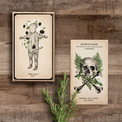 Black and the Moon Bundle: Antique Anatomy Tarot + Memento Mori Oracle