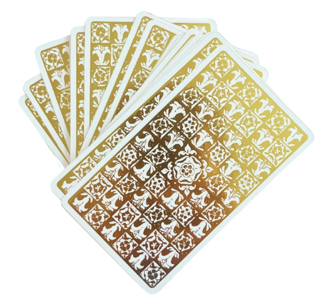 White Gold Tarot Deck & Guide | Classic Tarot Design and Gold Foil | 88 Page Guide