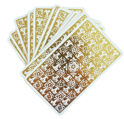 White Gold Tarot Deck & Guide | Classic Tarot Design and Gold Foil | 88 Page Guide