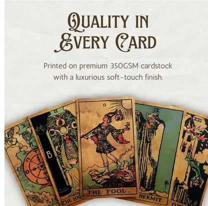 Tea-Stained Tarot ☆Antique Edition Tarot Deck & Guide | Classic RWS Design